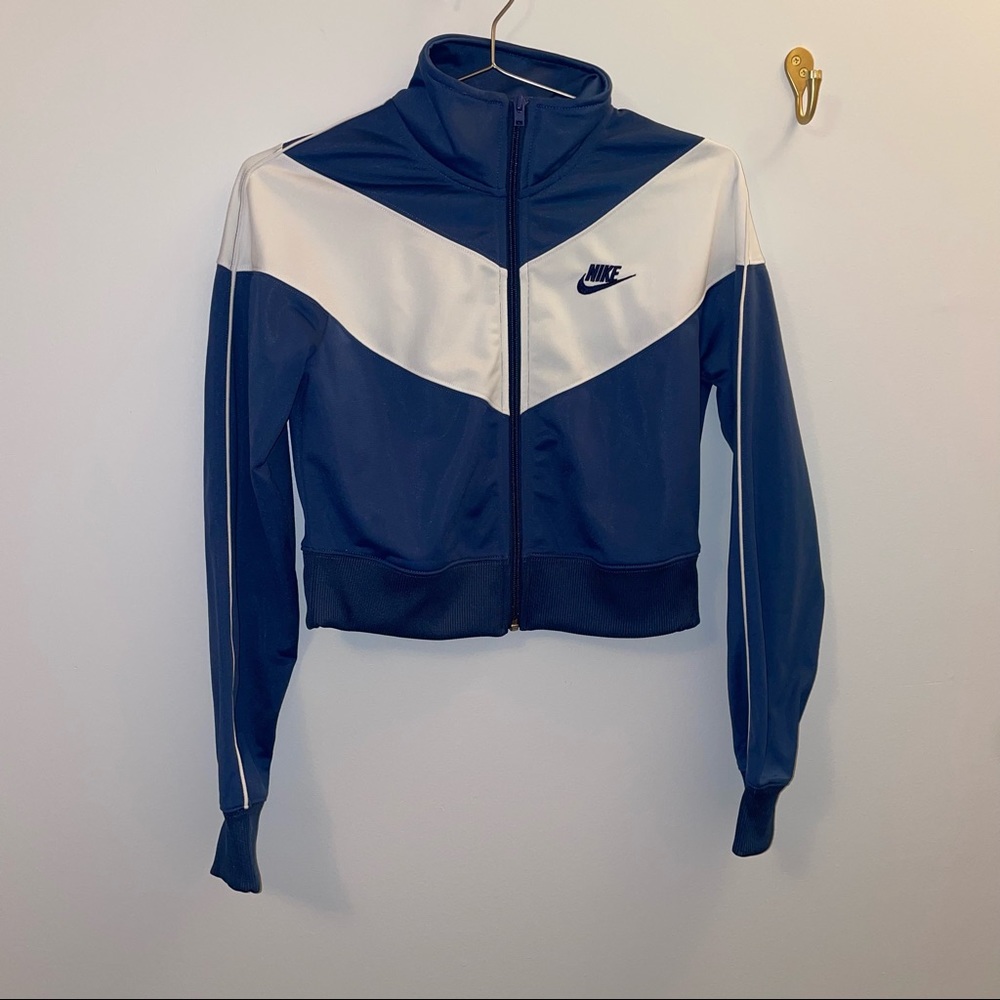 EUC Cropped Nike Track Jacket
